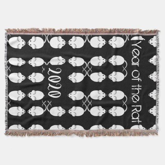 Jahr des Rattenmausmusters 2020 mit Text Decke (Vorderseite)