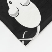 Jahr des Rattenmausmusters 2020 mit Text Fleecedecke (Ecke)