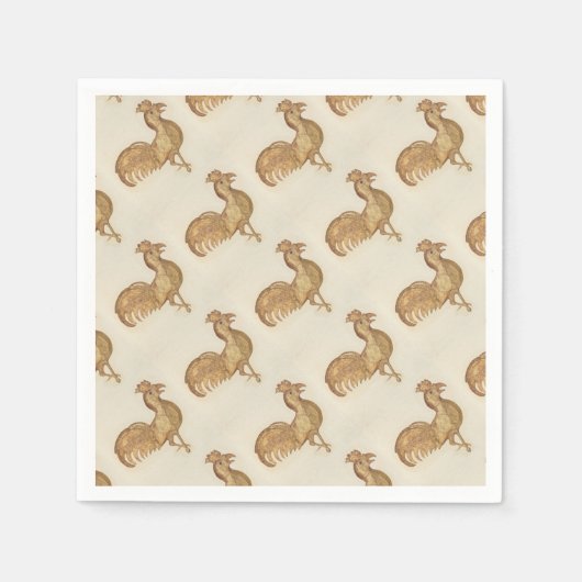 Jahr des Rooster-Glücks zum neuen Jahr 2017-Party Serviette (Vorderseite)