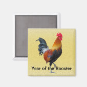 Jahr des Rooster-Magnet Magnet (Vorderseite/Rückseite)