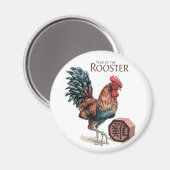 Jahr des Rooster-Magnet Magnet (Vorderseite/Rückseite)