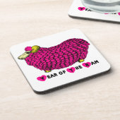 Jahr des rosa Rammschaf- oder Ziegenrosa-Untersetz Untersetzer (Linke Seite)