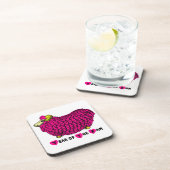 Jahr des rosa Rammschaf- oder Ziegenrosa-Untersetz Untersetzer (Rechte Seite)