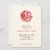 Jahr des roten Ei- und Ingwer-Party Einladung (Vorderseite)