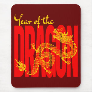 Jahr des roten Goldenen Drachen Mousepad