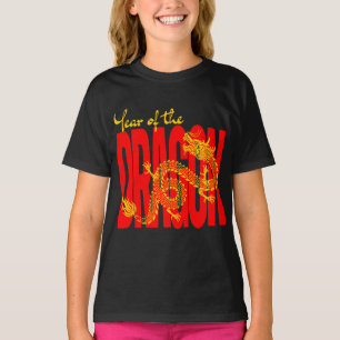 Jahr des roten Goldenen Drachen T-Shirt