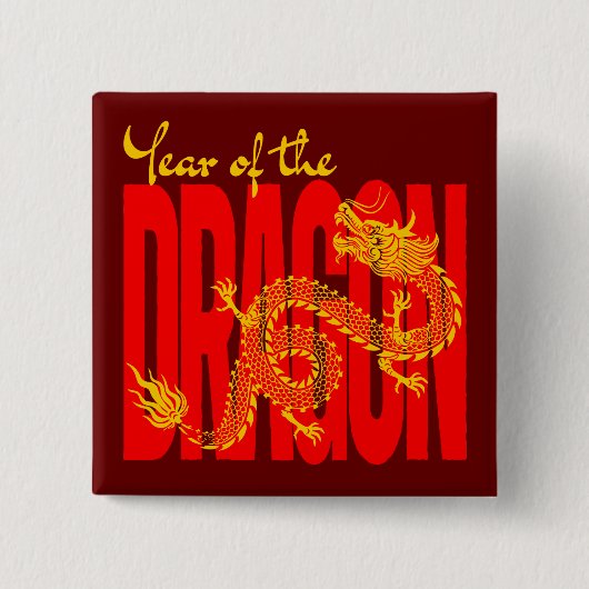 Jahr des roten Goldes des Drachen Button (Vorderseite)