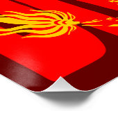 Jahr des roten Goldes des Drachen Poster (Ecke)