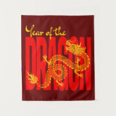 Jahr des roten Goldes des Drachen Wandteppich (Vorderseite)