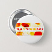 Jahr des Schafs 2015 (Bukeh) Button (Vorne & Hinten)