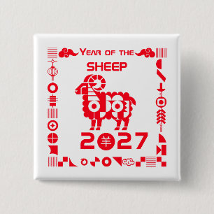 Jahr des Schafs 2027 Button