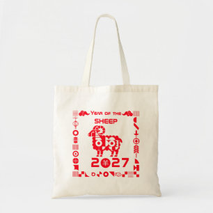 Jahr des Schafs 2027 Tragetasche