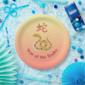Jahr des Schlangendesigns Ombre Pappteller (Party)