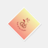 Jahr des Schlangendesigns Ombre Serviette (Ecke)