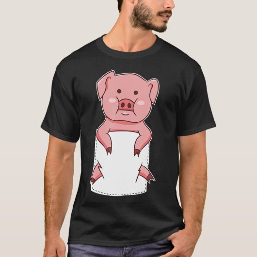 Jahr des Schweinesauger-Mama-Schweins in Pocket Fu T-Shirt (Vorderseite)