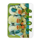 Jahr des Schweins 2019 Magnet (Vertikal)