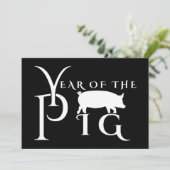 Jahr des Schweins Einladung (Stehend Vorderseite)