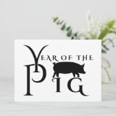 Jahr des Schweins Einladung (Stehend Vorderseite)