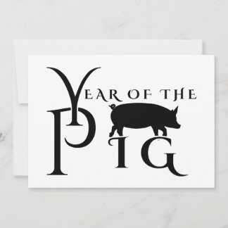 Jahr des Schweins Einladung
