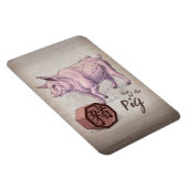 Jahr des Schweins (Schwein) Chinesische Kunst der  Magnet (Rechte Seite)