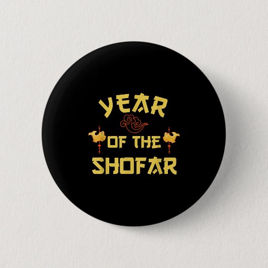 Jahr des Shofar Funny Chinese Jüdischen Neujahrs H Button (Vorderseite)