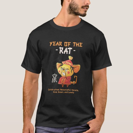 Jahr des Tieres der Ratte T-Shirt (Vorderseite)
