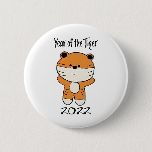 Jahr des Tiger 2022 Button (Vorderseite)