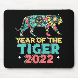 Jahr des Tiger 2022 Chinesisches Zodiac-Zeichen Mousepad