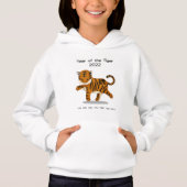 Jahr des Tiger 2022 Niedliches Zodiac-Tier Hoodie (Vorderseite)