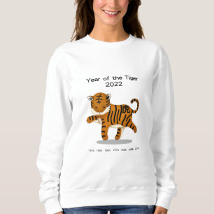 Jahr des Tiger 2022 Niedliches Zodiac-Tier Sweatshirt