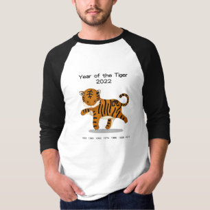 Jahr des Tiger 2022 Niedliches Zodiac-Tier T-Shirt