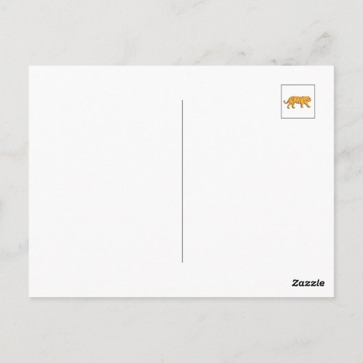 JAHR DES TIGER 2022 POSTCARD POSTKARTE (Rückseite)