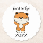 Jahr des Tiger 2022 Untersetzer (Vorderseite)