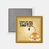 Jahr des Tiger-Magnet Magnet (Vorderseite/Rückseite)
