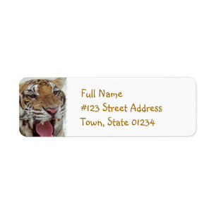 Jahr des Tiger-Rücksendeadresse-Aufklebers