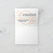 Jahr des Tigers 2022 Dankeskarte (Innenseite)