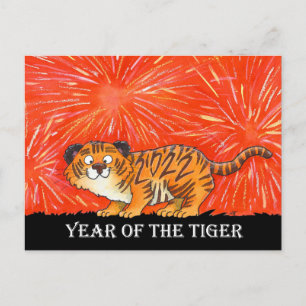 Jahr des Tigers 2022 Postkarte