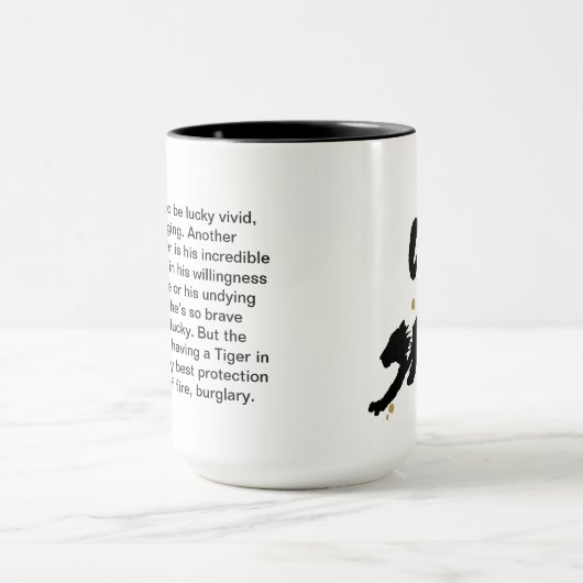 Jahr des Tigers - chinesischer Tierkreis Tasse (Zentrum)