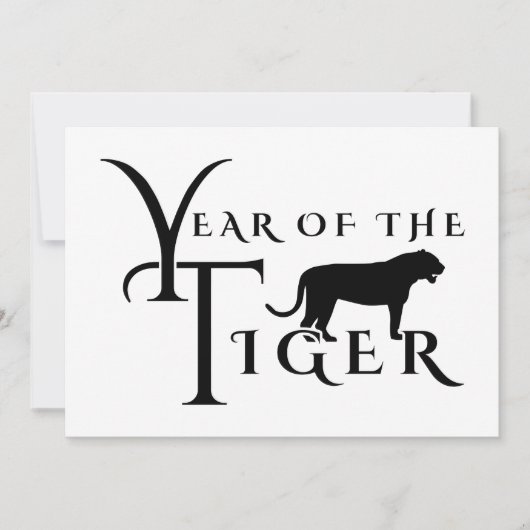 Jahr des Tigers Einladung (Vorderseite)