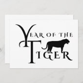 Jahr des Tigers Einladung (Vorne/Hinten)