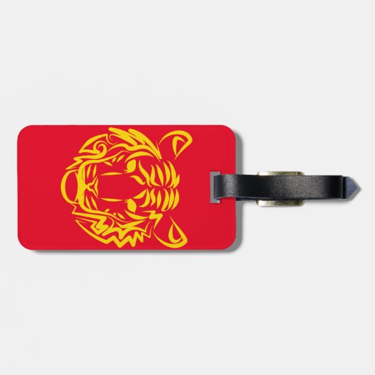 Jahr des Tigers Gepäckanhänger (Rückseite horizontal)