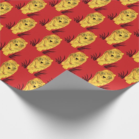 Jahr des Tigers Geschenkpapier (Ecke)