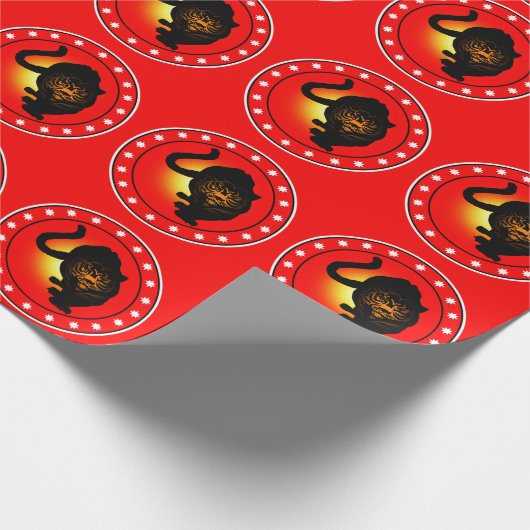 Jahr des Tigers Geschenkpapier (Ecke)