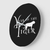 Jahr des Tigers Große Wanduhr (Winkel)