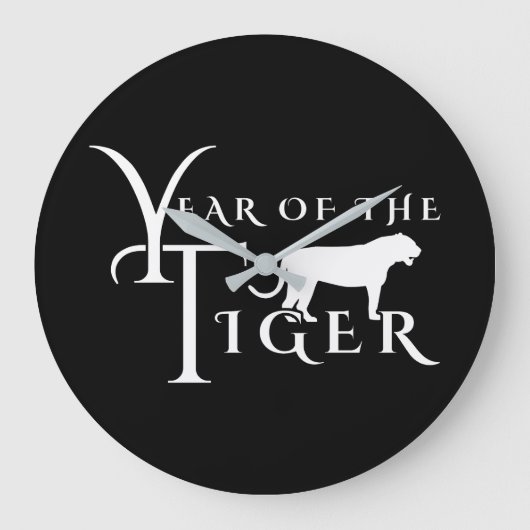 Jahr des Tigers Große Wanduhr (Vorderseite)