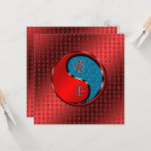 Jahr des Tigers Karte (Vorderseite/Rückseite Beispiel)