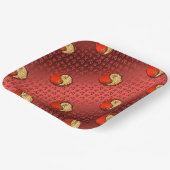 Jahr des Tigers Pappteller (Gewinkelt)