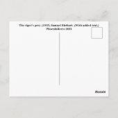Jahr des Tigers Postkarte (Rückseite)