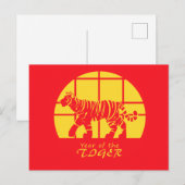 Jahr des Tigers Postkarte (Vorne/Hinten)