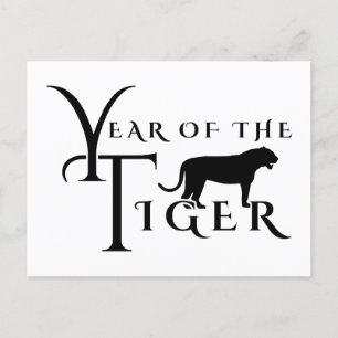Jahr des Tigers Postkarte